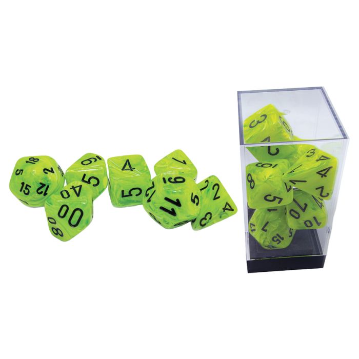 7-set Mega Hedrals: Vortex Bright Green/black