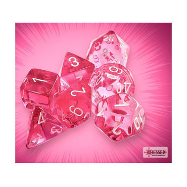 7-set Translucent Pink with white