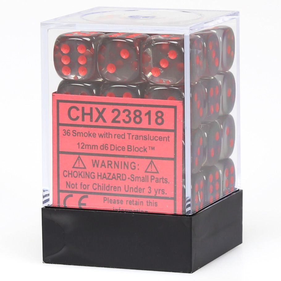 Translucent D6 Cube 12mm (36)