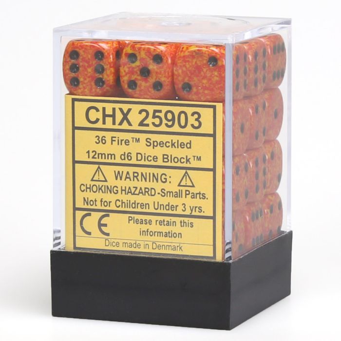 d6 Cube 12mm Speckled (36)