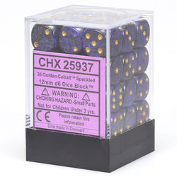 d6 Cube 12mm Speckled (36)