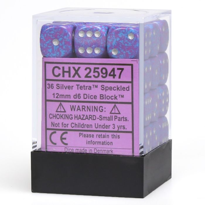 d6 Cube 12mm Speckled (36)