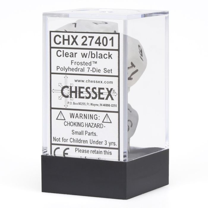 7-Set Cube Frosted Clear with Black
