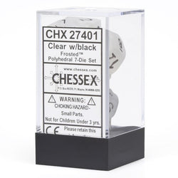 7-Set Cube Frosted Clear with Black