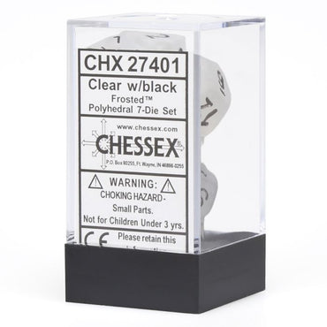 7-Set Cube Frosted Clear with Black