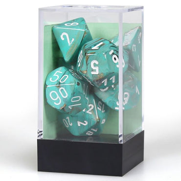 7-Set Cube Marble Oxi-Copper with White