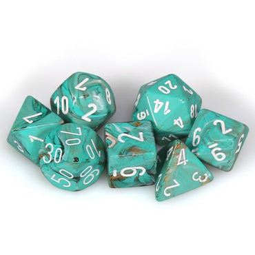 7-Set Cube Marble Oxi-Copper with White