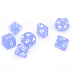 7-Set Cube Frosted Blue with White