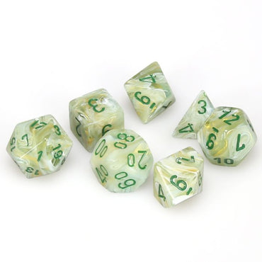 7-Set Cube Marble Green with Dark Green