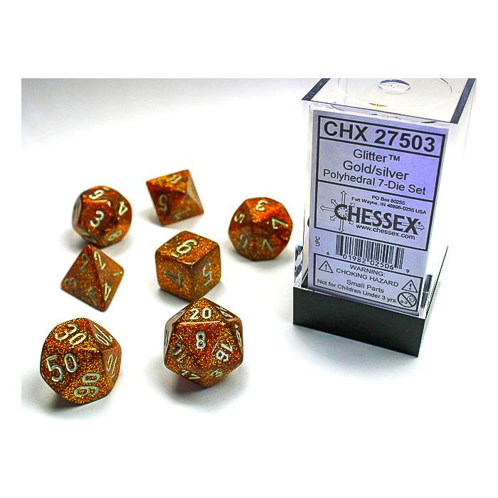 7-Set Cube Glitter Gold with Silver