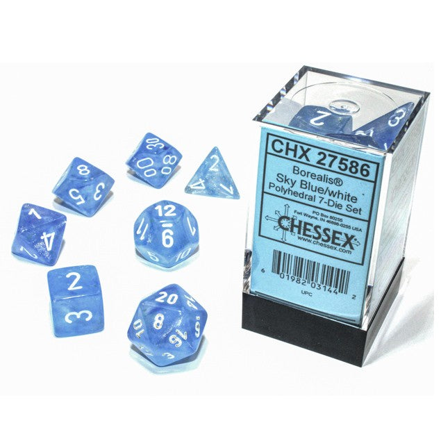 Borealis Luminary 7-Set Cube Sky Blue White