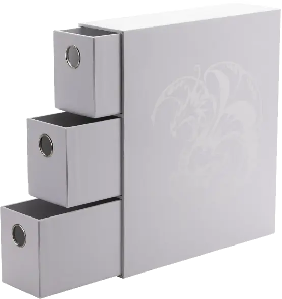 Dragon Shield Fortress 3 Card Drawers Vertical White