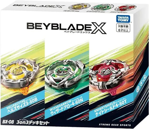 Beyblade X BX-08 3 0n 3 Deck Set