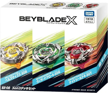 Beyblade X BX-08 3 0n 3 Deck Set