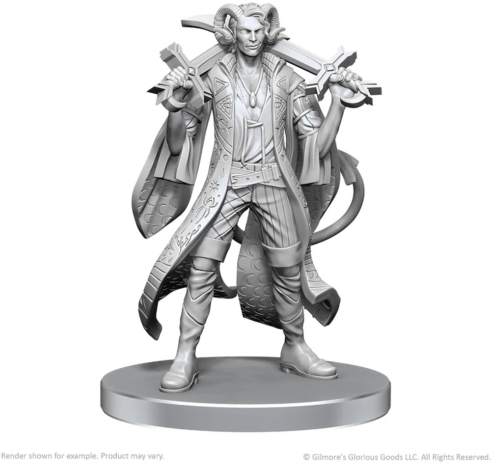 WizKids Critical Role Unpainted Miniatures: Mollymauk Tealeaf & Caduceus Clay