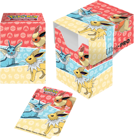 Eevee Evolution Vaporeon Jolteon Full View Deck Box
