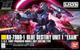 Gunpla: High Grade Universal Century 1/144 - Gundam: The Blue Destiny, #207 Blue Destiny Unit 1 (EXAM)