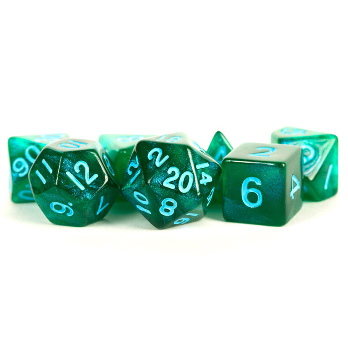 7-Set 16mm Stardust Green with Blue