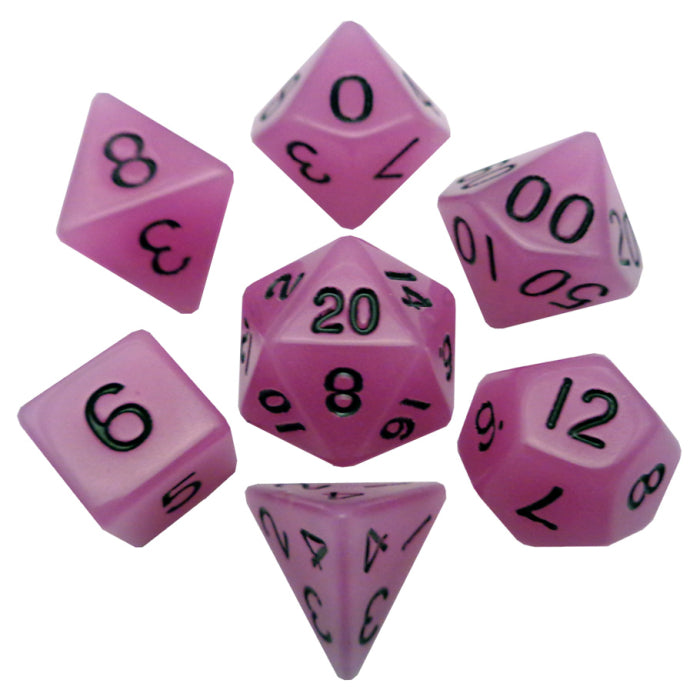 7-Set Glow-in-the-Dark Purple with Black