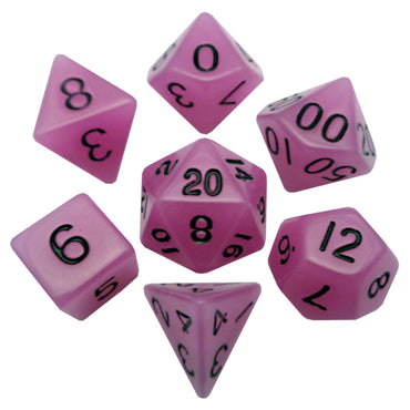 7-Set Glow-in-the-Dark Purple with Black