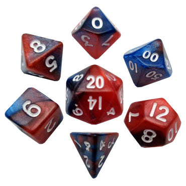7-Set Mini Red and Blue with White