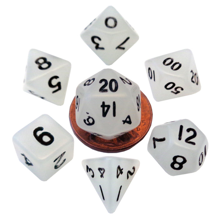 7-Set Mini Glow-in-the-Dark Clear with Black
