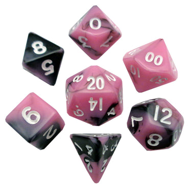 7-Set Mini Pink and Black with White