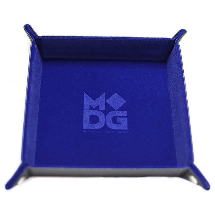 Velvet Folding Dice Tray with Leather Backing: 10