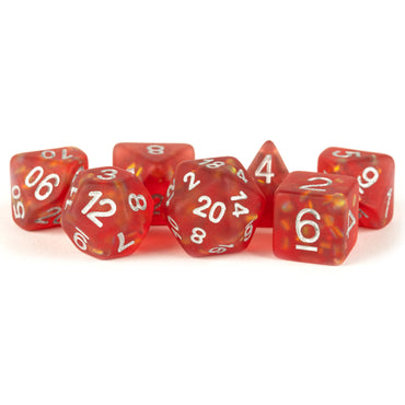 7-Set Icy Opal Red with Silver Numbers