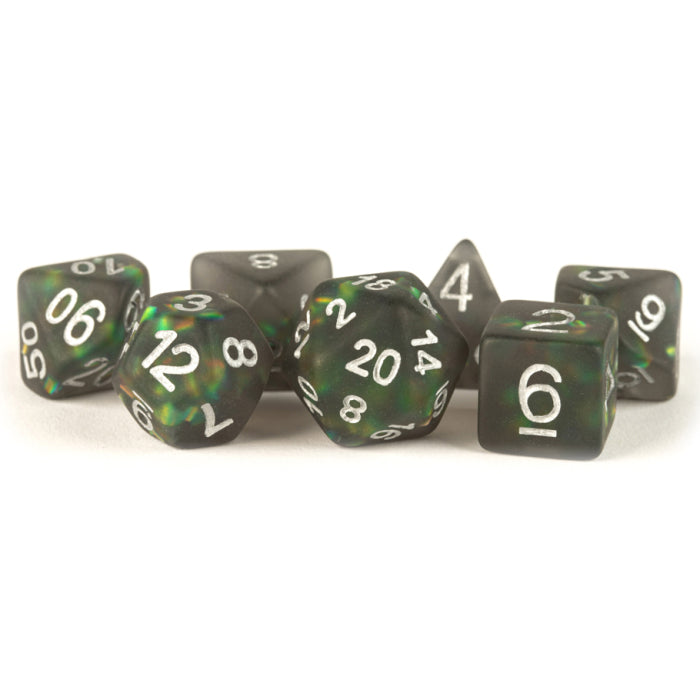 7-Set Icy Opal Black with Silver Numbers