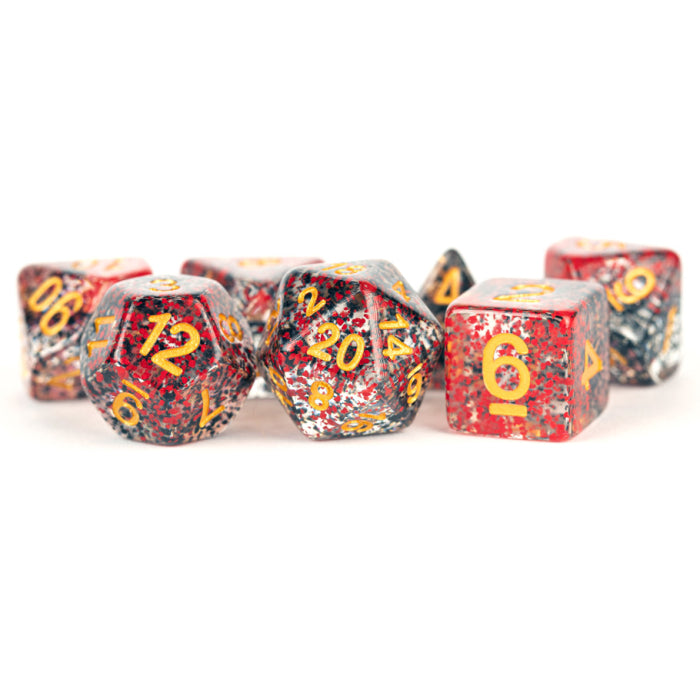 7-Set Particle Red and Black with Gold