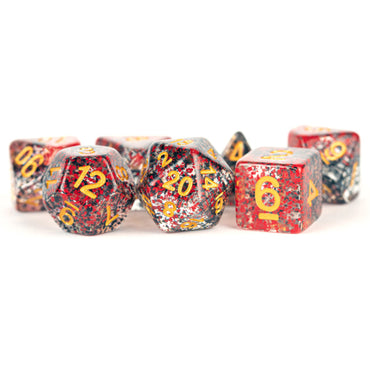 7-Set Particle Red and Black with Gold