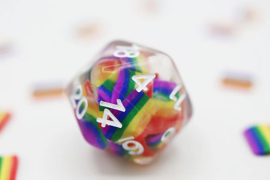 Rainbow Flag RPG Dice Set