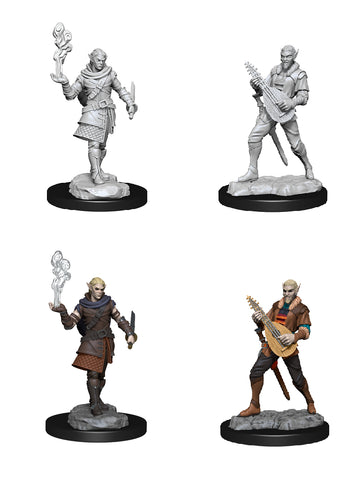 Critical Role Unpainted Miniatures: Pallid Elf Rogue and Bard