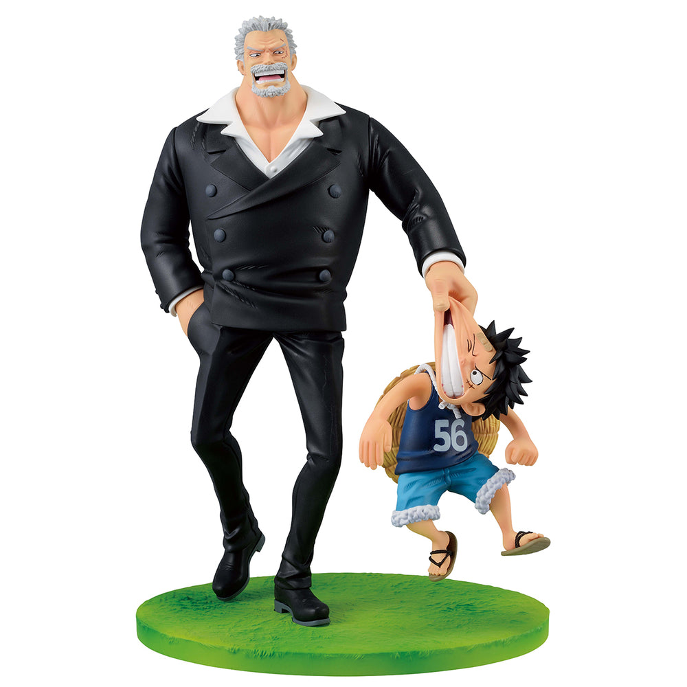 ICHIBANSHO ONE PIECE MONKEY.D.LUFFY & MONKEY.D.GARP (ROAD TO DAWN) REVIBLE MOMENT FIGURE