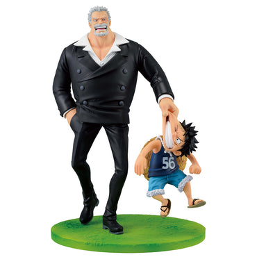 ICHIBANSHO ONE PIECE MONKEY.D.LUFFY & MONKEY.D.GARP (ROAD TO DAWN) REVIBLE MOMENT FIGURE