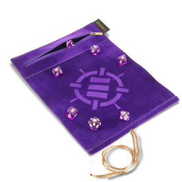 AP ENHANCE TABLETOP ROLL ON A SCROLL DICE CASE AND 7PC ACRYLIC DICE SET PURPLE (40/20)