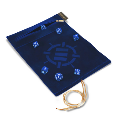 AP ENHANCE TABLETOP ROLL ON A SCROLL DICE CASE AND 7PC ACRYLIC DICE SET BLUE (40/20)