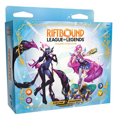 Riftbound: Radiance - Showdown Deck Display - Evelynn vs Seraphine