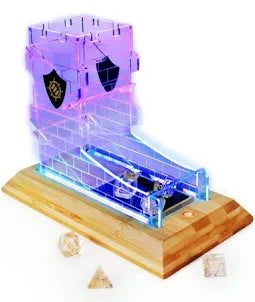 LED Dice Tower and Clear Dice Set (7)