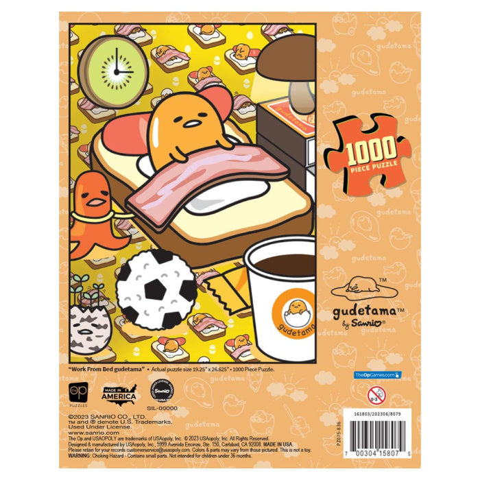 Puzzle: Gudetama "Work from Bed" 1000 piece
