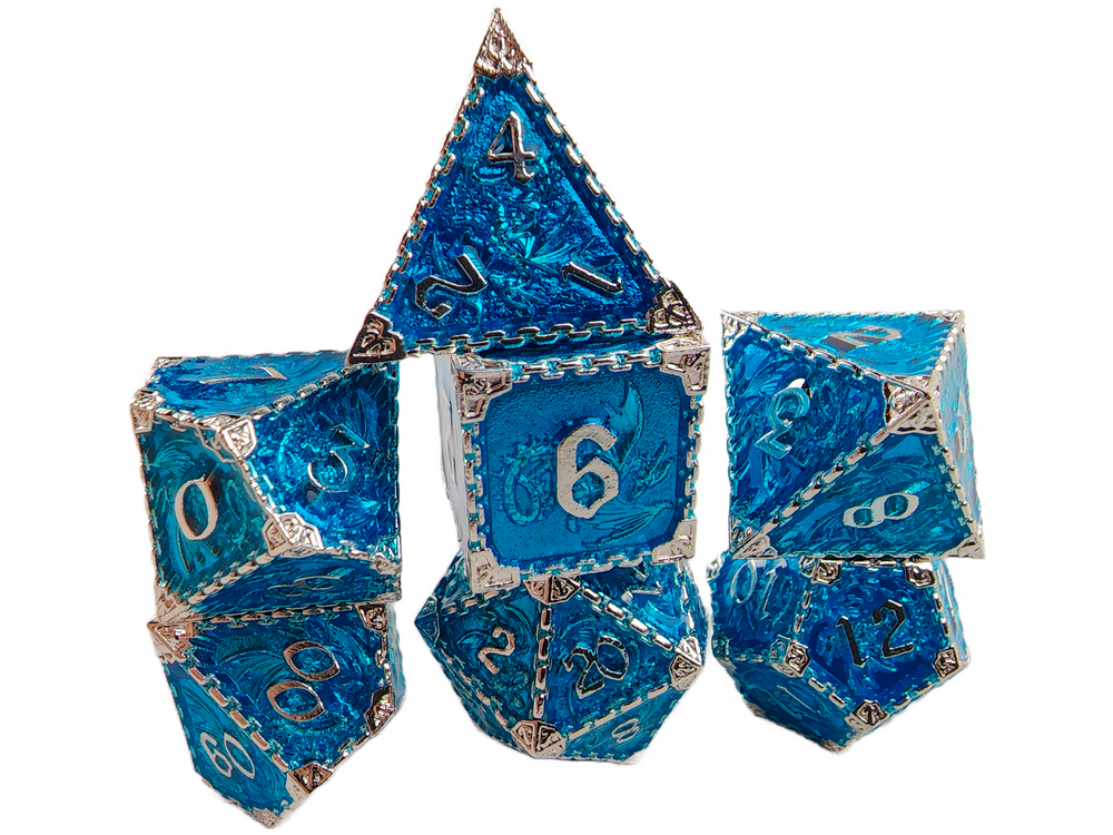 Caged Dragon Blue/Silver