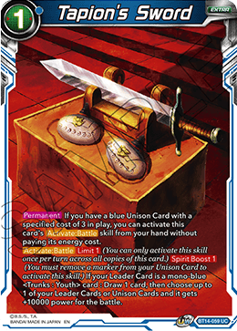 Tapion's Sword (BT14-059) [Cross Spirits]
