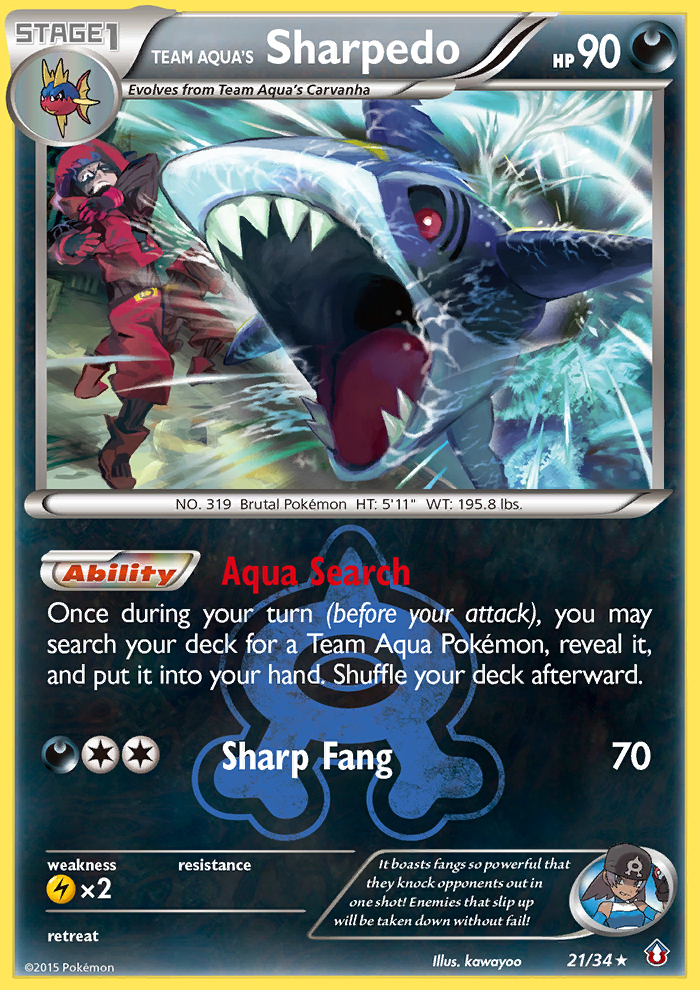 Team Aqua's Sharpedo (21/34) [XY: Double Crisis]